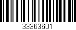 Código de barras (EAN, GTIN, SKU, ISBN): '33363601'