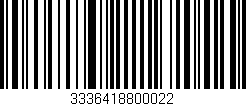 Código de barras (EAN, GTIN, SKU, ISBN): '3336418800022'