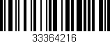 Código de barras (EAN, GTIN, SKU, ISBN): '33364216'