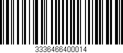 Código de barras (EAN, GTIN, SKU, ISBN): '3336466400014'