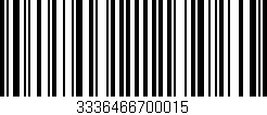 Código de barras (EAN, GTIN, SKU, ISBN): '3336466700015'