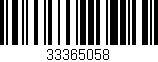 Código de barras (EAN, GTIN, SKU, ISBN): '33365058'