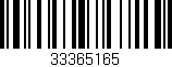 Código de barras (EAN, GTIN, SKU, ISBN): '33365165'