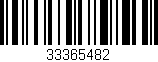 Código de barras (EAN, GTIN, SKU, ISBN): '33365482'