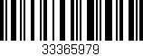 Código de barras (EAN, GTIN, SKU, ISBN): '33365979'