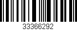 Código de barras (EAN, GTIN, SKU, ISBN): '33366292'