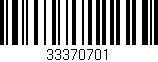 Código de barras (EAN, GTIN, SKU, ISBN): '33370701'