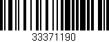 Código de barras (EAN, GTIN, SKU, ISBN): '33371190'