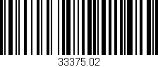 Código de barras (EAN, GTIN, SKU, ISBN): '33375.02'