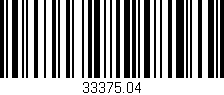 Código de barras (EAN, GTIN, SKU, ISBN): '33375.04'