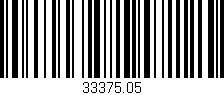 Código de barras (EAN, GTIN, SKU, ISBN): '33375.05'