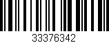 Código de barras (EAN, GTIN, SKU, ISBN): '33376342'