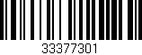 Código de barras (EAN, GTIN, SKU, ISBN): '33377301'