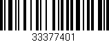 Código de barras (EAN, GTIN, SKU, ISBN): '33377401'