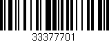 Código de barras (EAN, GTIN, SKU, ISBN): '33377701'