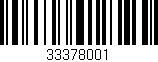 Código de barras (EAN, GTIN, SKU, ISBN): '33378001'