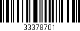Código de barras (EAN, GTIN, SKU, ISBN): '33378701'