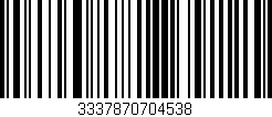 Código de barras (EAN, GTIN, SKU, ISBN): '3337870704538'