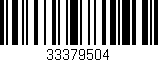 Código de barras (EAN, GTIN, SKU, ISBN): '33379504'