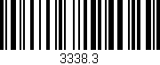 Código de barras (EAN, GTIN, SKU, ISBN): '3338.3'