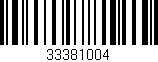 Código de barras (EAN, GTIN, SKU, ISBN): '33381004'