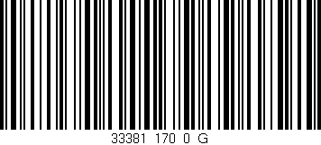 Código de barras (EAN, GTIN, SKU, ISBN): '33381_170_0_G'