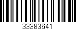 Código de barras (EAN, GTIN, SKU, ISBN): '33383641'
