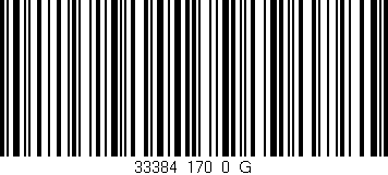 Código de barras (EAN, GTIN, SKU, ISBN): '33384_170_0_G'