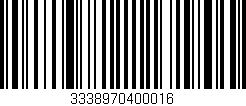 Código de barras (EAN, GTIN, SKU, ISBN): '3338970400016'