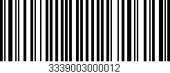 Código de barras (EAN, GTIN, SKU, ISBN): '3339003000012'