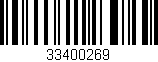 Código de barras (EAN, GTIN, SKU, ISBN): '33400269'