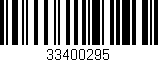 Código de barras (EAN, GTIN, SKU, ISBN): '33400295'