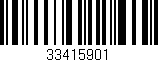 Código de barras (EAN, GTIN, SKU, ISBN): '33415901'