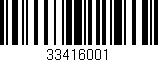 Código de barras (EAN, GTIN, SKU, ISBN): '33416001'