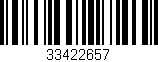 Código de barras (EAN, GTIN, SKU, ISBN): '33422657'