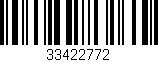 Código de barras (EAN, GTIN, SKU, ISBN): '33422772'
