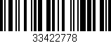 Código de barras (EAN, GTIN, SKU, ISBN): '33422778'