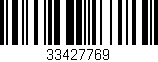 Código de barras (EAN, GTIN, SKU, ISBN): '33427769'