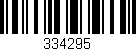 Código de barras (EAN, GTIN, SKU, ISBN): '334295'
