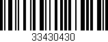 Código de barras (EAN, GTIN, SKU, ISBN): '33430430'