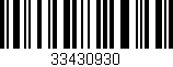 Código de barras (EAN, GTIN, SKU, ISBN): '33430930'