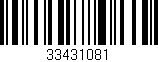 Código de barras (EAN, GTIN, SKU, ISBN): '33431081'