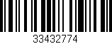 Código de barras (EAN, GTIN, SKU, ISBN): '33432774'