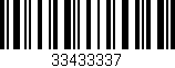 Código de barras (EAN, GTIN, SKU, ISBN): '33433337'