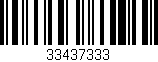 Código de barras (EAN, GTIN, SKU, ISBN): '33437333'