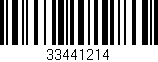 Código de barras (EAN, GTIN, SKU, ISBN): '33441214'