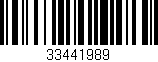 Código de barras (EAN, GTIN, SKU, ISBN): '33441989'