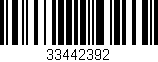 Código de barras (EAN, GTIN, SKU, ISBN): '33442392'