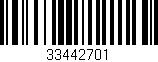 Código de barras (EAN, GTIN, SKU, ISBN): '33442701'
