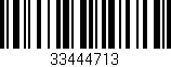 Código de barras (EAN, GTIN, SKU, ISBN): '33444713'